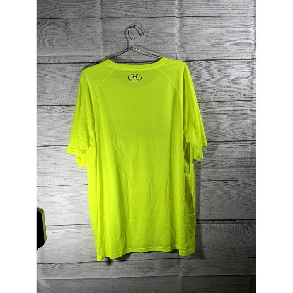 Under Armour - Men's Yellow Logo Athletic T-Shirt - Size 2XL - Picture 5 of 7